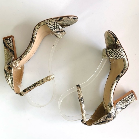 NWOT Antonio Melani Stacen Snakeprint Sandals - Picture 8 of 16
